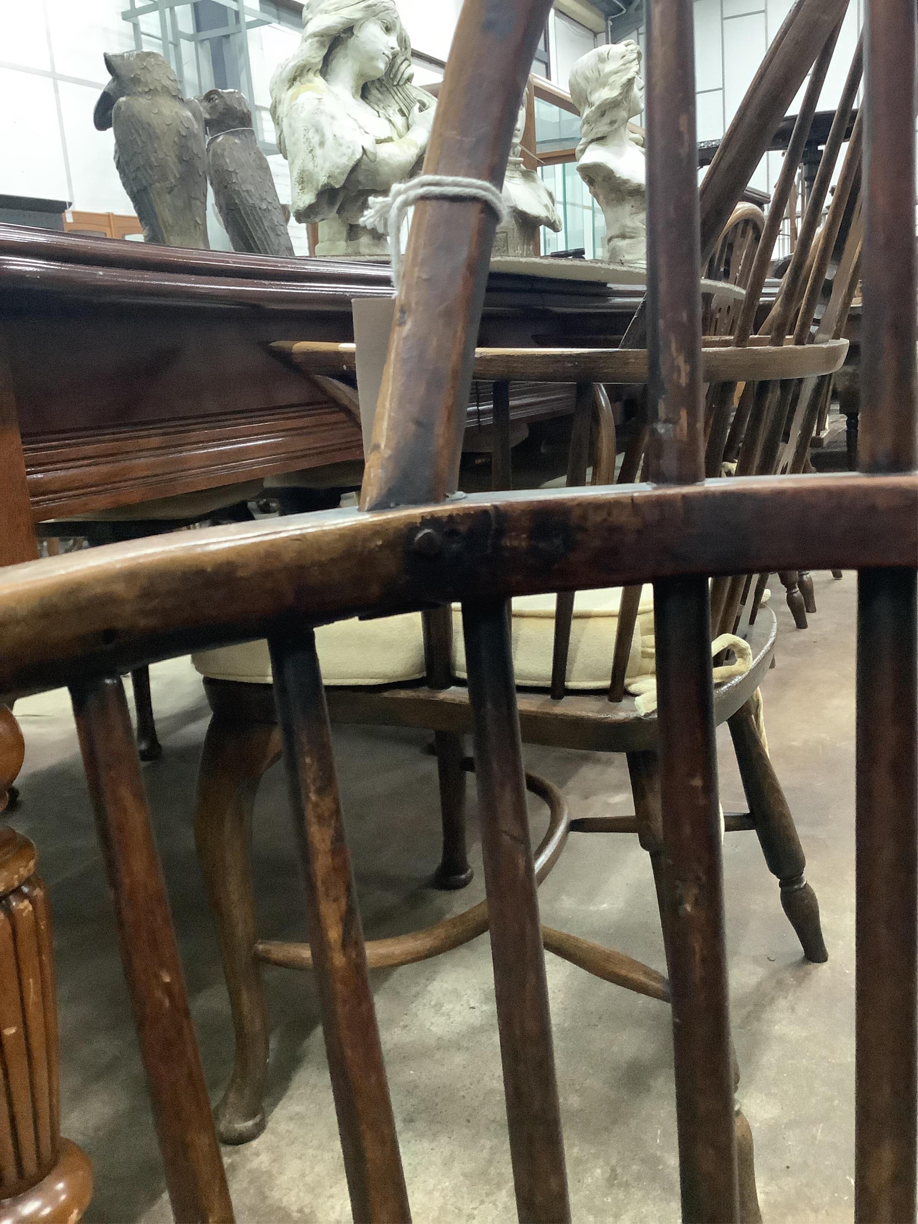 A 19th century Thames Valley elm and beech comb back Windsor elbow chair, width 49cm, depth 41cm, height 93cm. Condition - fair